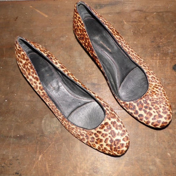 OH! HEALTHY HEELS sz 8.5 leopard cheetah fur low heels comfort - Picture 3 of 7